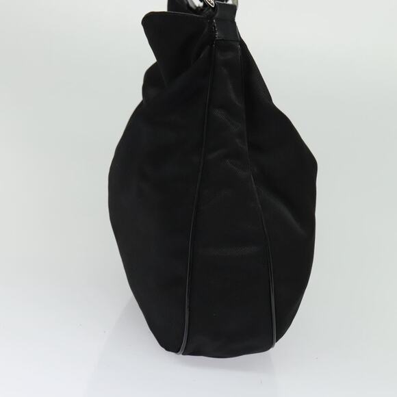 GUCCI Bamboo Hand Bag Nylon Black Silver 001 2404 001 2404 - Picture 4 of 16